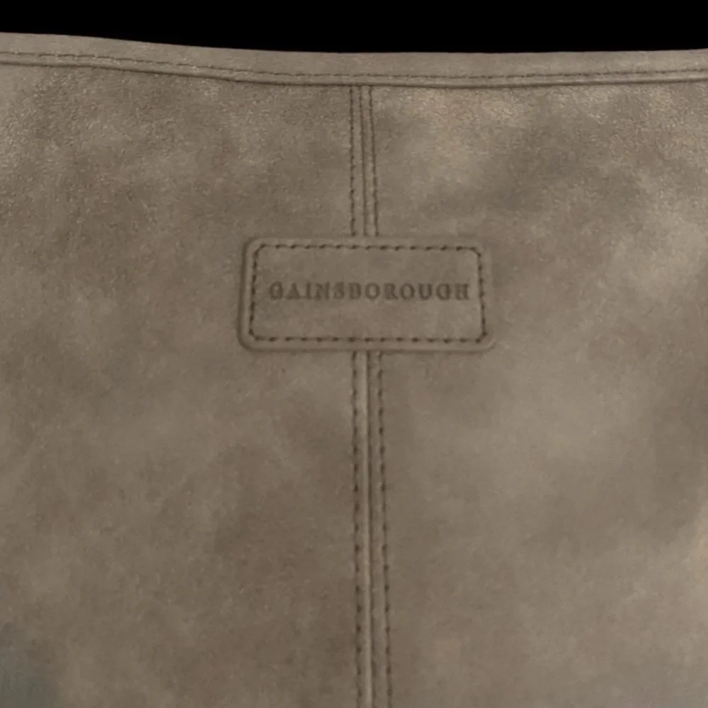 Gainsborough-Faux Suede Travel Bag-Size: Approx 12x7.5x3.5-Color: Brown